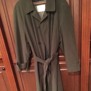 Men's Bill Blass Trench Coat Full Length w/Belt